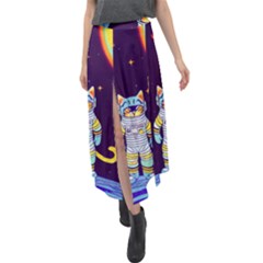 Velour Split Maxi Skirt 