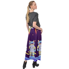 Velour Split Maxi Skirt 