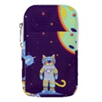 Cat Astronaut Space Retro Universe Waist Pouch (Small)