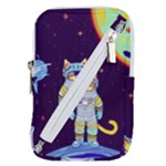 Cat Astronaut Space Retro Universe Belt Pouch Bag (Small)