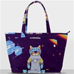 Cat Astronaut Space Retro Universe Back Pocket Shoulder Bag 