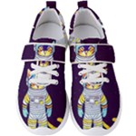 Cat Astronaut Space Retro Universe Men s Velcro Strap Shoes