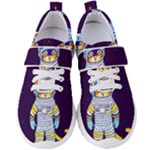 Cat Astronaut Space Retro Universe Women s Velcro Strap Shoes