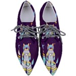 Cat Astronaut Space Retro Universe Pointed Oxford Shoes