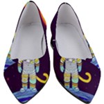 Cat Astronaut Space Retro Universe Women s Block Heels 