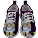 Cat Astronaut Space Retro Universe Kids Athletic Shoes
