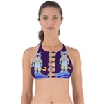 Cat Astronaut Space Retro Universe Perfectly Cut Out Bikini Top