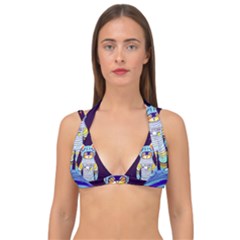 Double Strap Halter Bikini Top 