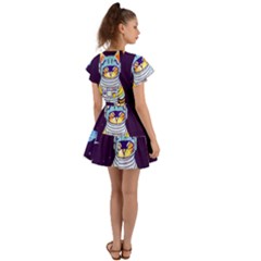 Flutter Sleeve Wrap Dress 
