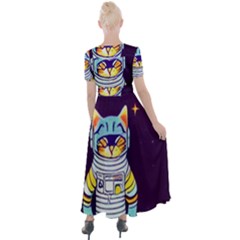Button Up Short Sleeve Maxi Dress 