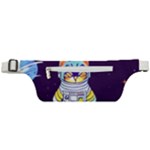 Cat Astronaut Space Retro Universe Active Waist Bag