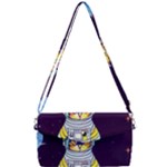 Cat Astronaut Space Retro Universe Removable Strap Clutch Bag