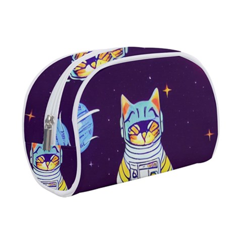 Cat Astronaut Space Retro Universe Make Up Case (Small) from ArtsNow.com