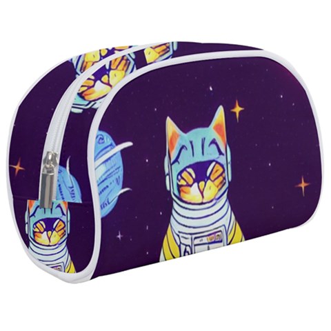 Cat Astronaut Space Retro Universe Make Up Case (Medium) from ArtsNow.com