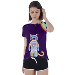 Short Sleeve Open Back T-Shirt 