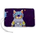 Cat Astronaut Space Retro Universe Pen Storage Case (M)