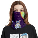Cat Astronaut Space Retro Universe Face Covering Bandana (Two Sides)
