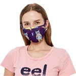 Cat Astronaut Space Retro Universe Crease Cloth Face Mask (Adult)