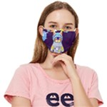 Cat Astronaut Space Retro Universe Fitted Cloth Face Mask (Adult)
