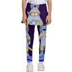Cat Astronaut Space Retro Universe Kids  Skirted Pants