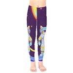 Cat Astronaut Space Retro Universe Kids  Classic Winter Leggings