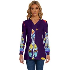 Long Sleeve Drawstring Hooded Top 