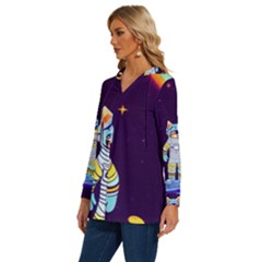 Long Sleeve Drawstring Hooded Top 