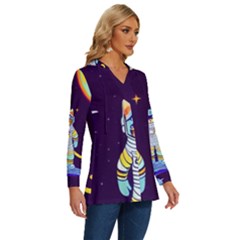 Long Sleeve Drawstring Hooded Top 