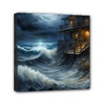 House Waves Storm Mini Canvas 6  x 6  (Stretched)