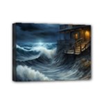 House Waves Storm Mini Canvas 7  x 5  (Stretched)
