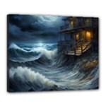 House Waves Storm Canvas 20  x 16  (Stretched)