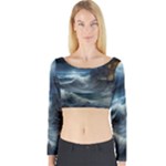 House Waves Storm Long Sleeve Crop Top