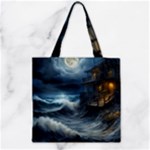 House Waves Storm Zipper Grocery Tote Bag