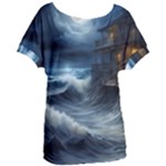 House Waves Storm Women s Oversized T-Shirt