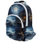 House Waves Storm Rounded Multi Pocket Backpack