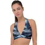 House Waves Storm Halter Plunge Bikini Top