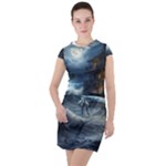 House Waves Storm Drawstring Hooded Dress