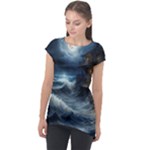 House Waves Storm Cap Sleeve High Low Top