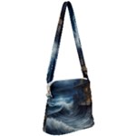 House Waves Storm Zipper Messenger Bag