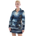 House Waves Storm Women s Long Sleeve Casual Dress