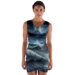 House Waves Storm Wrap Front Bodycon Dress