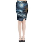 House Waves Storm Midi Wrap Pencil Skirt