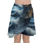 House Waves Storm Chiffon Wrap Front Skirt
