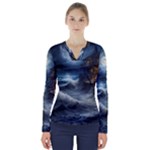 House Waves Storm V-Neck Long Sleeve Top