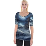 House Waves Storm Wide Neckline T-Shirt