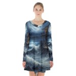 House Waves Storm Long Sleeve Velvet V-neck Dress