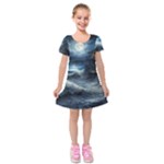 House Waves Storm Kids  Short Sleeve Velvet Dress