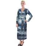 House Waves Storm Velvet Maxi Wrap Dress
