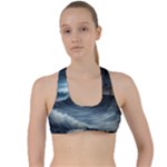 House Waves Storm Criss Cross Racerback Sports Bra