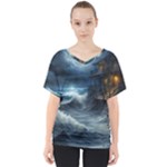 House Waves Storm V-Neck Dolman Drape Top